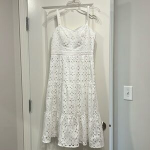 White Eyelet Lily Dress